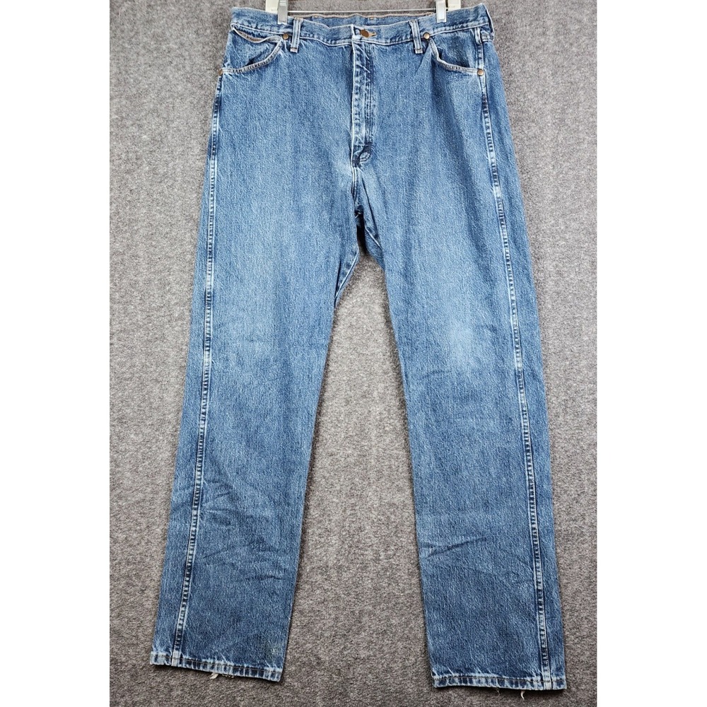 Wrangler Cowboy Cut Jeans Mens 40x34 Blue 13MWZWD Denim Straight Leg Western